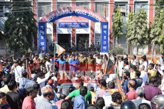 BJP begins Police Station gherao across Tripura BJP begins Police Station gherao across Tripura
